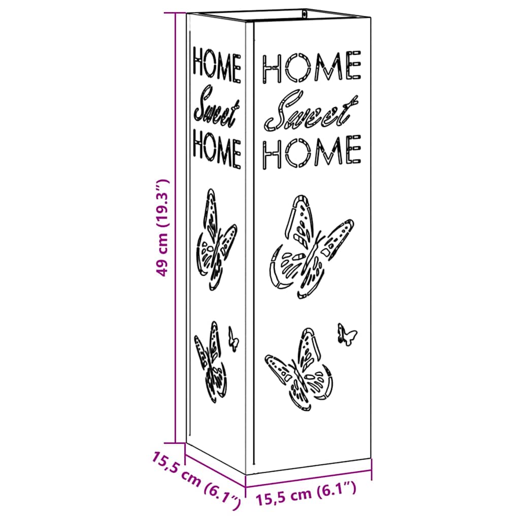 Suporte de Guarda-Sol Rosa 15.5 x 15.5 x 49 cm Metal