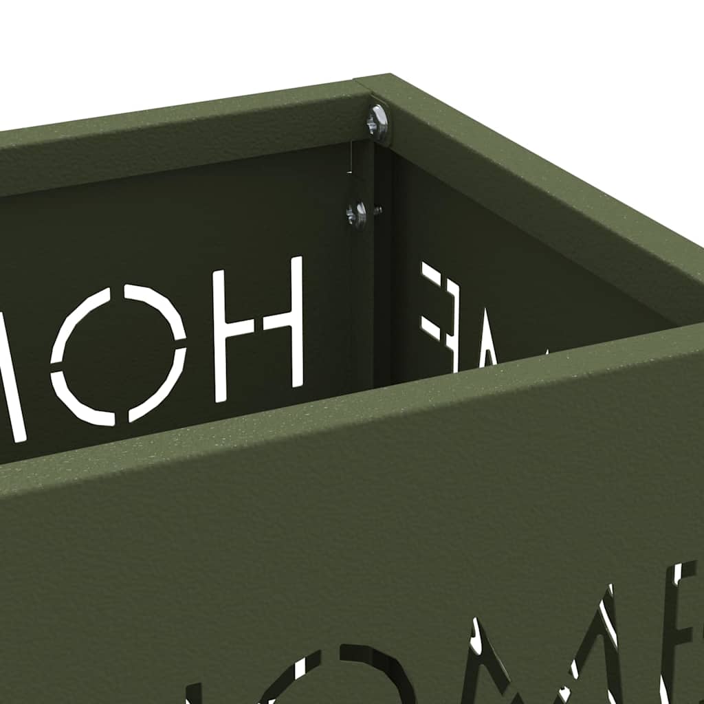 Suporte de Guarda-Sol Verde-azeitona 15.5 x 15.5 x 49 cm Aço