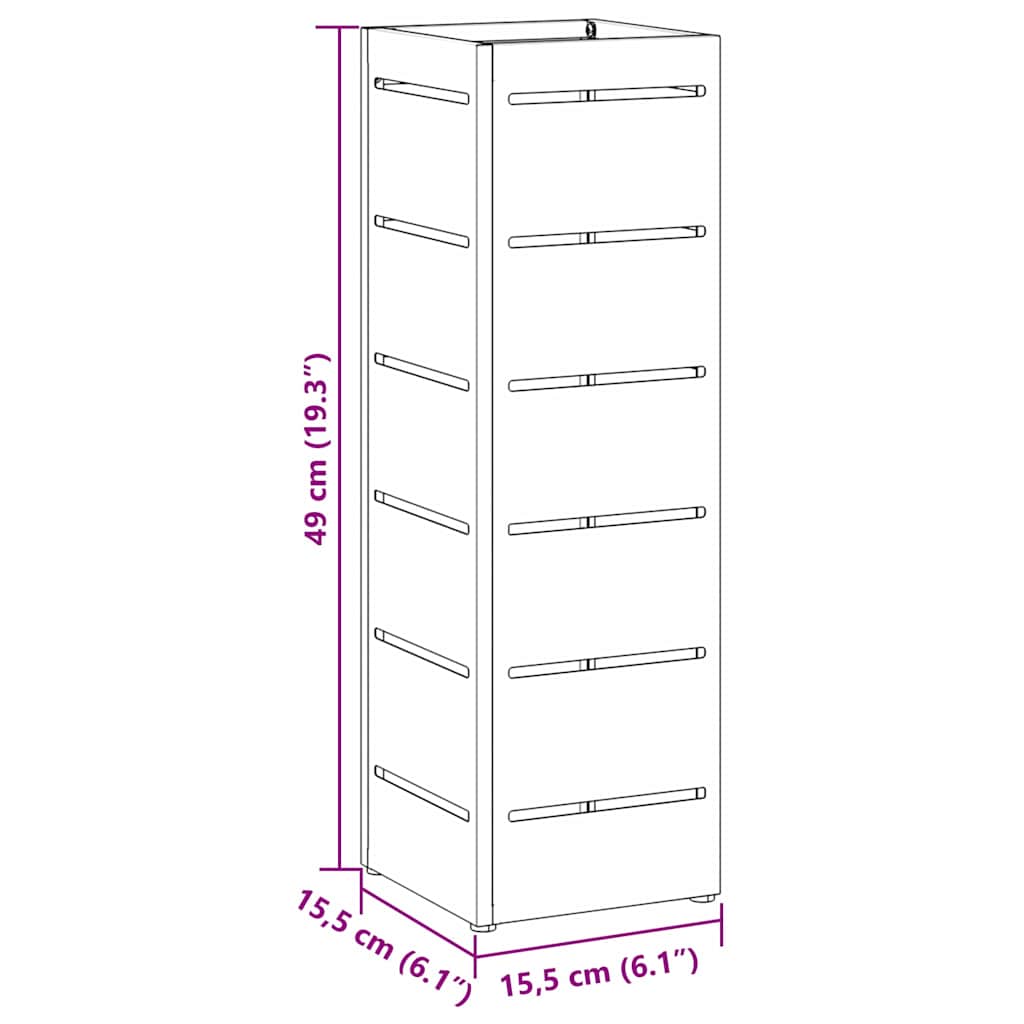 Suporte de Guarda-Sol Mostarda 15.5 x 15.5 x 49 cm Metal