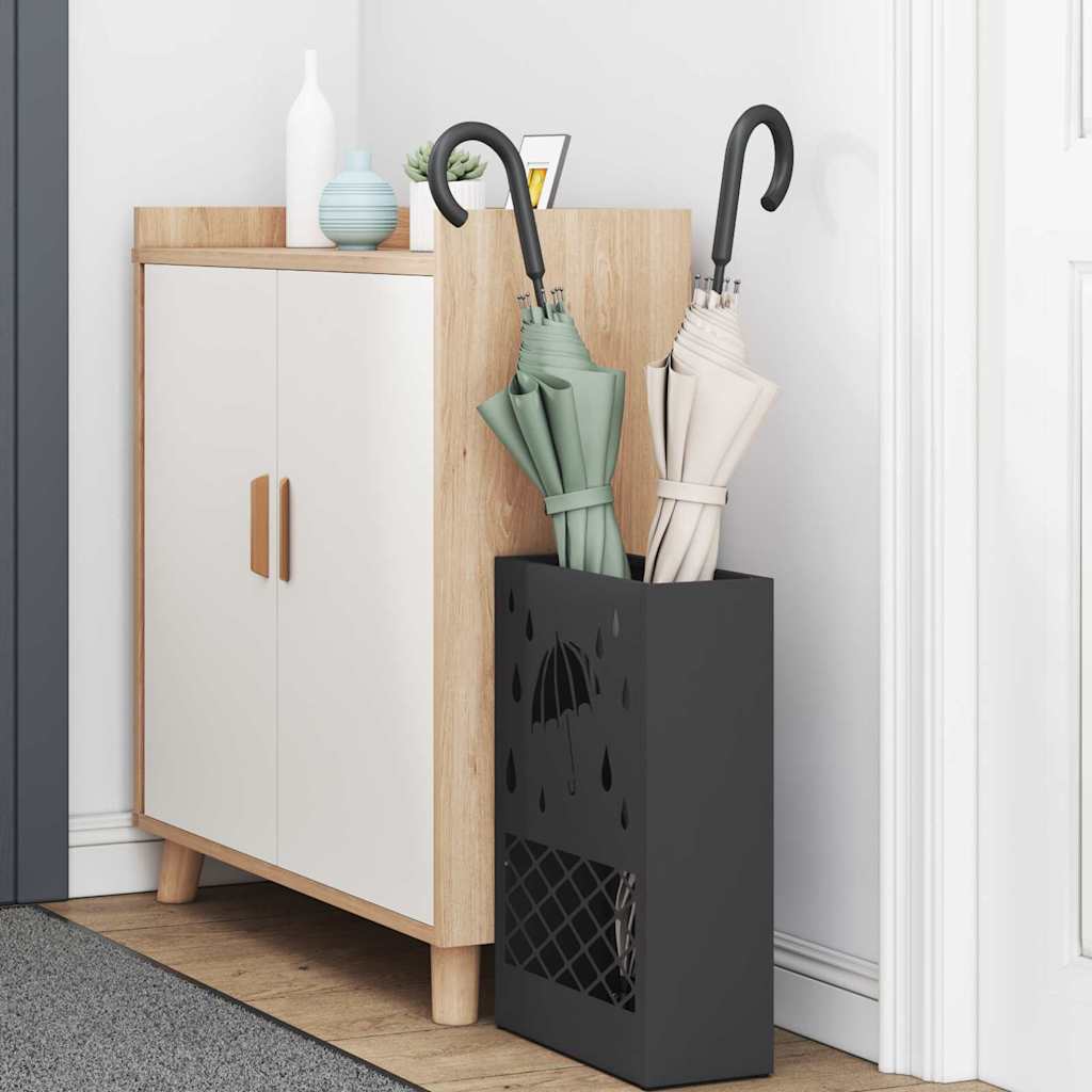 Suporte de Guarda-Sol Preto 28 x 12 x 41 cm Metal