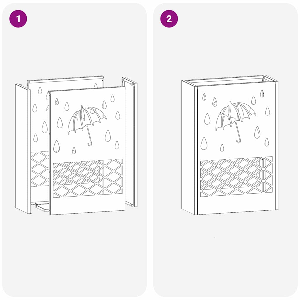 Suporte de Guarda-Sol Branco 28 x 12 x 41 cm Metal