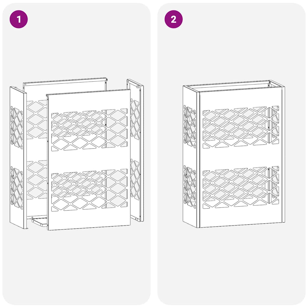Suporte de Guarda-Sol Preto 28 x 12 x 41 cm Metal