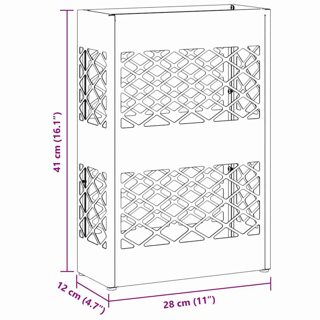 Suporte de Guarda-Sol Branco 28 x 12 x 41 cm Metal