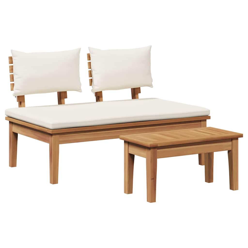 Banco de jardim 2 pcs Castanho Madeira de teca maciça