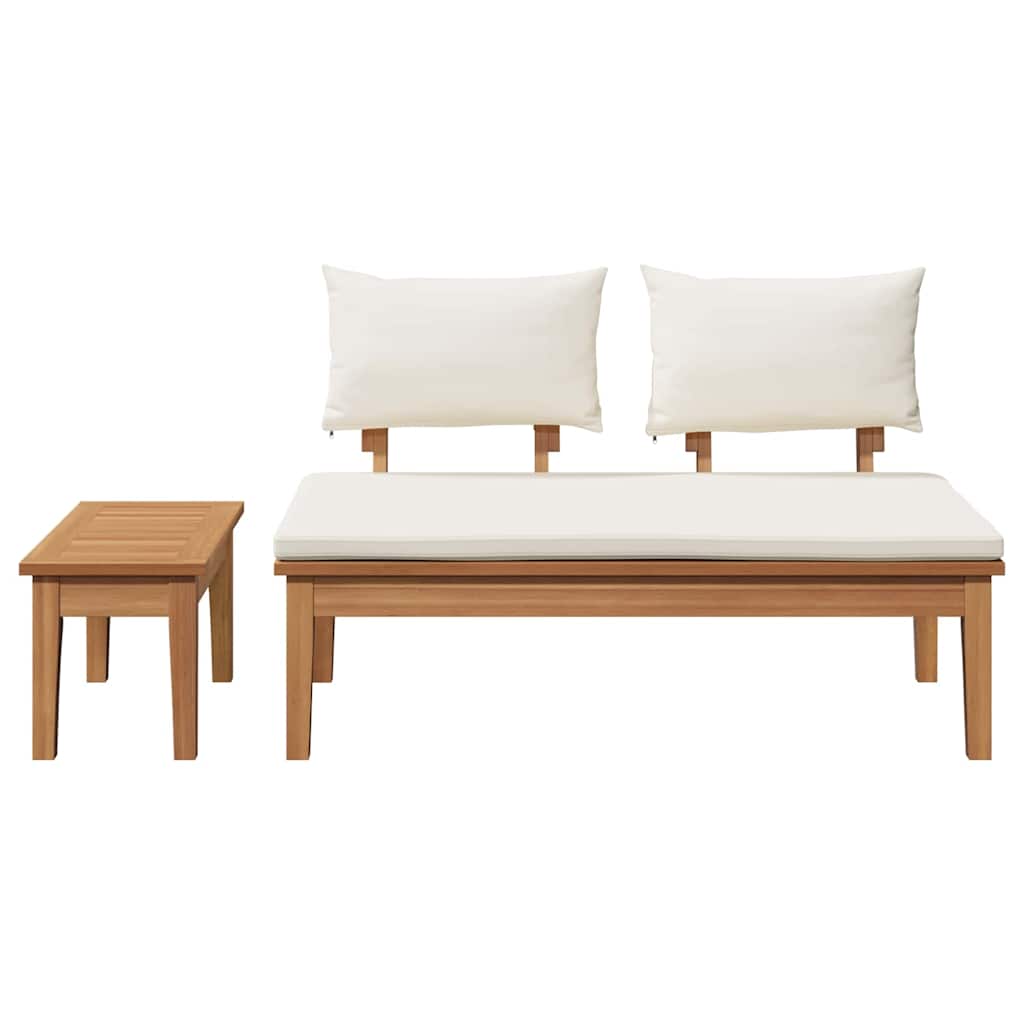 Banco de jardim 2 pcs Castanho Madeira de teca maciça