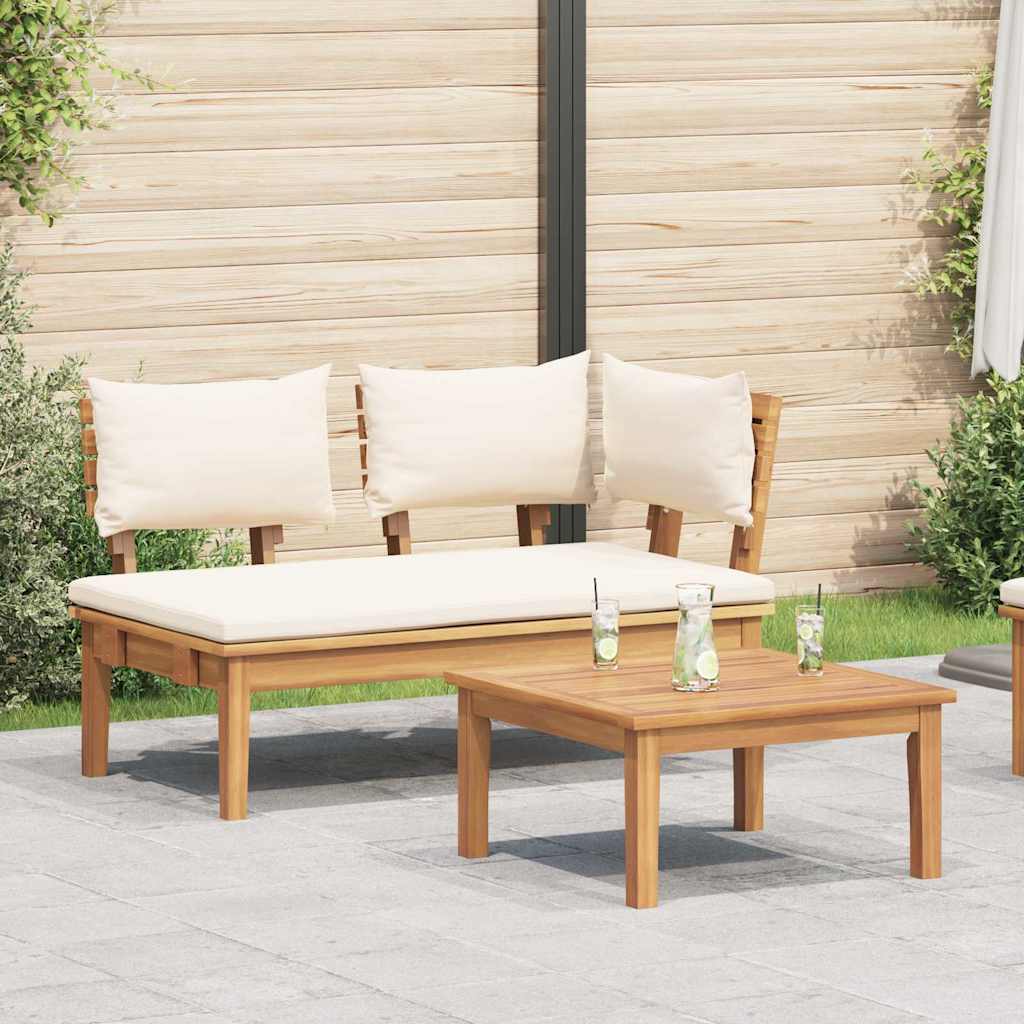 Banco de jardim 2 pcs Castanho Madeira de teca maciça