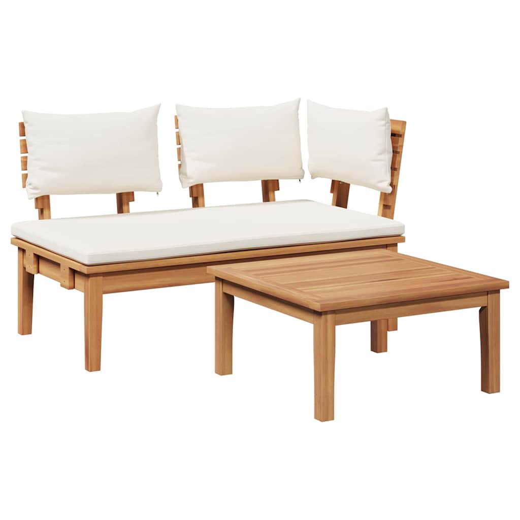 Banco de jardim 2 pcs Castanho Madeira de teca maciça