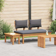 Banco de jardim 2 pcs Castanho Madeira de teca maciça