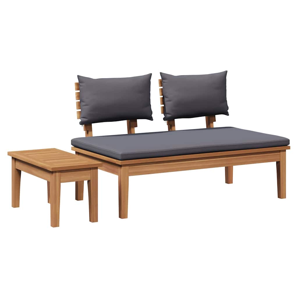 Banco de jardim 2 pcs Castanho Madeira de teca maciça