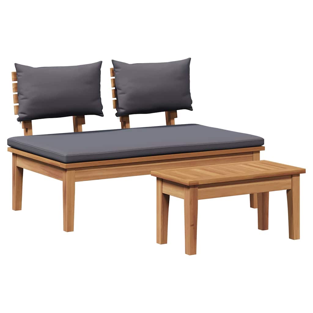 Banco de jardim 2 pcs Castanho Madeira de teca maciça