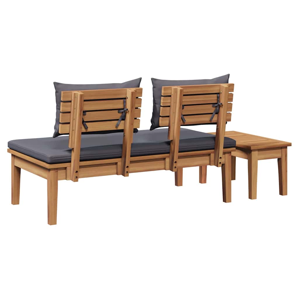 Banco de jardim 2 pcs Castanho Madeira de teca maciça