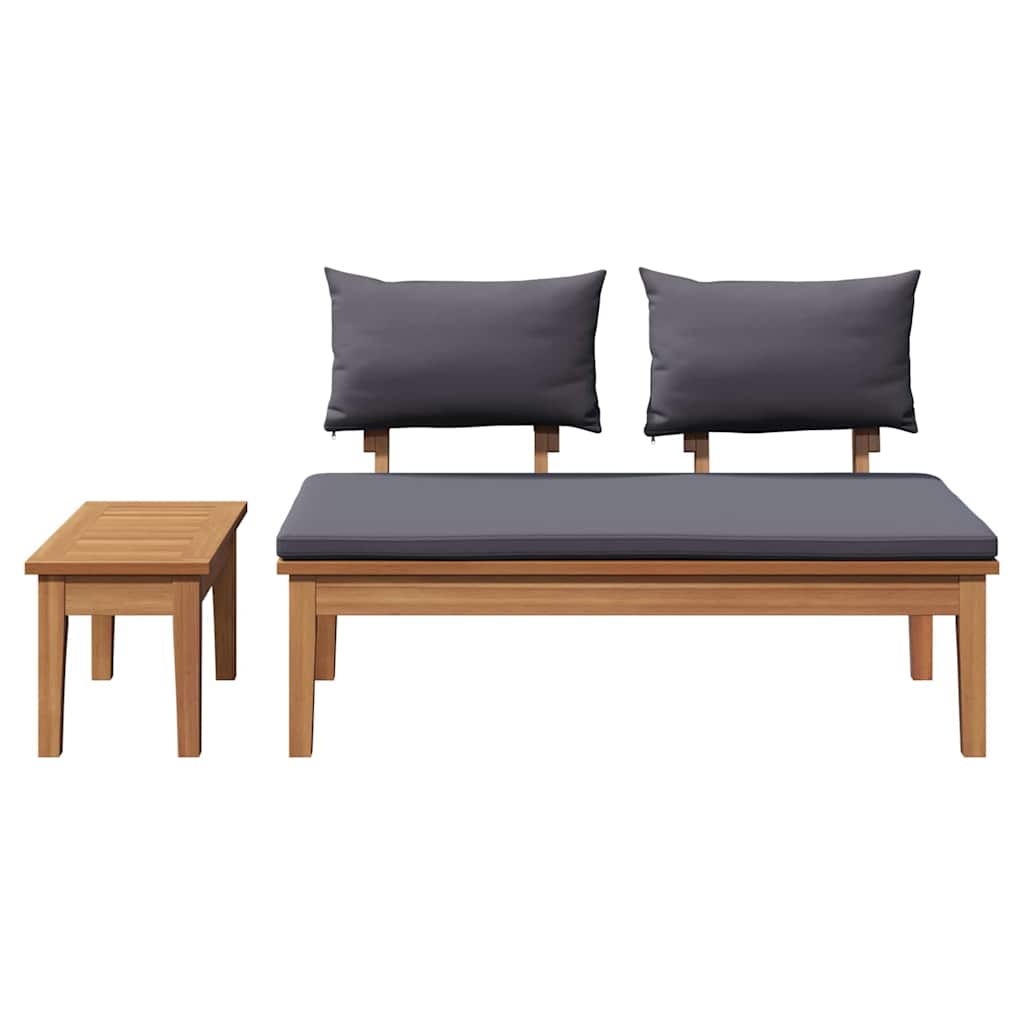 Banco de jardim 2 pcs Castanho Madeira de teca maciça