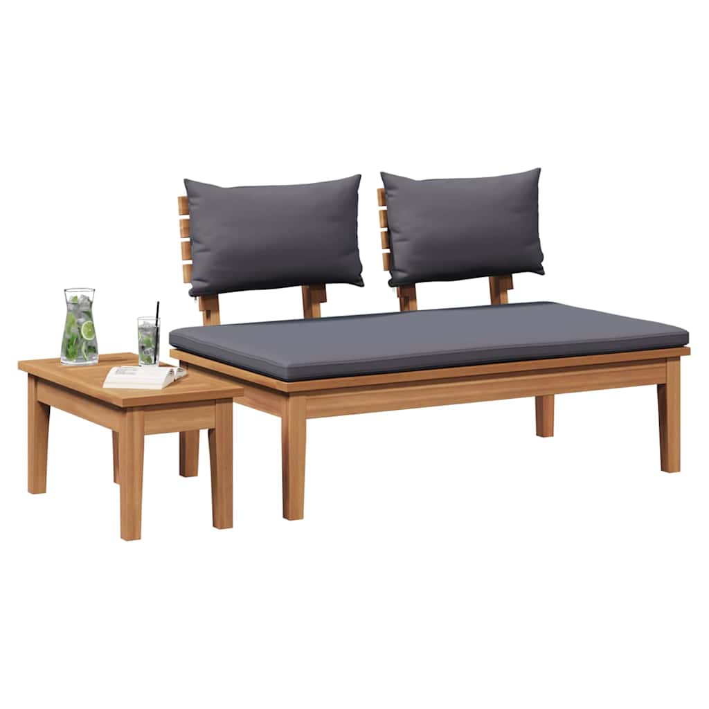 Banco de jardim 2 pcs Castanho Madeira de teca maciça