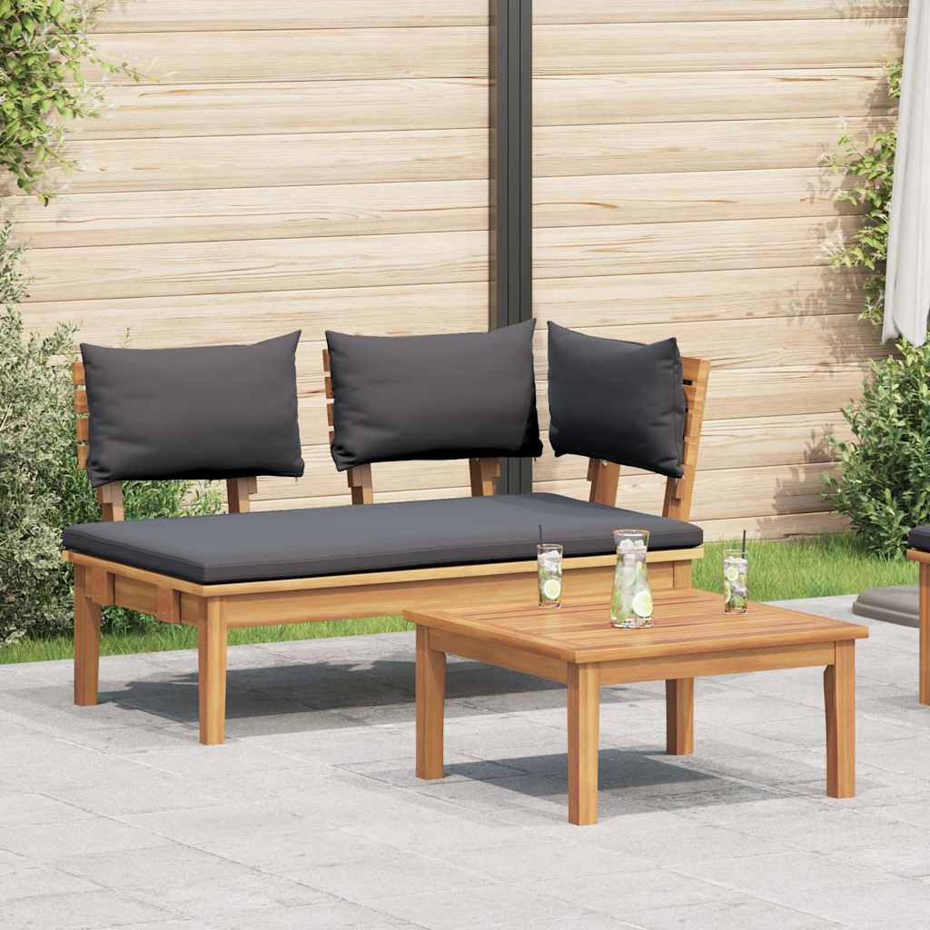 Banco de jardim 2 pcs Castanho Madeira de teca maciça
