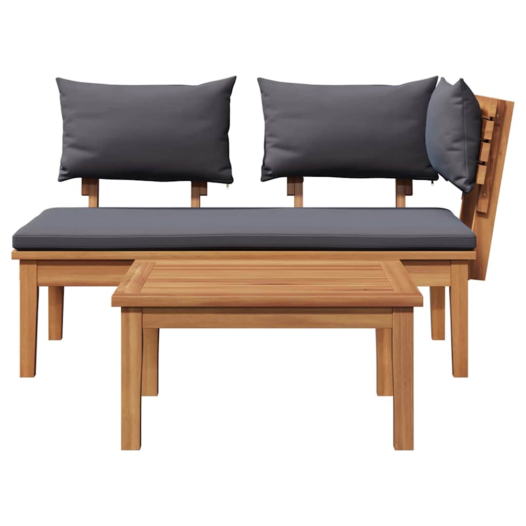 Banco de jardim 2 pcs Castanho Madeira de teca maciça