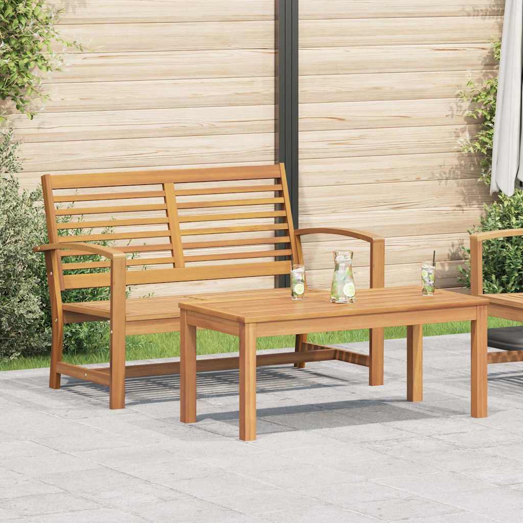 Conjunto de Sofá de Jardim Natural Madeira de teca maciça