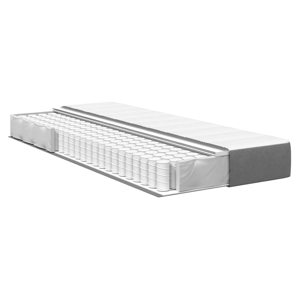 Colchão de Cama com colchão Cinzento-claro 90 x 190 cm tecido