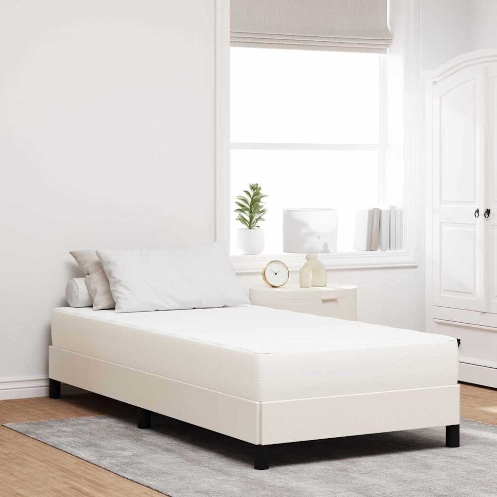 Colchão de Cama com colchão Creme 90 x 200 cm tecido