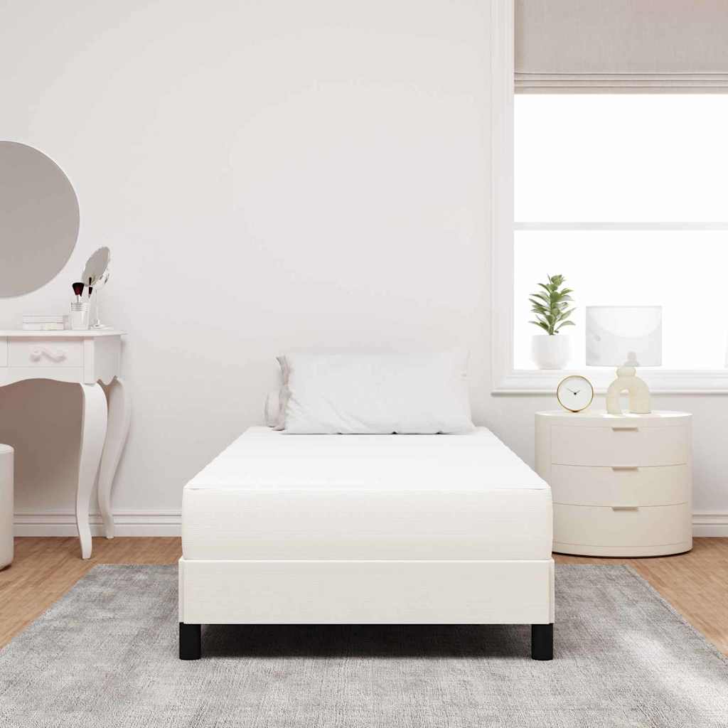 Colchão de Cama com colchão Creme 90 x 200 cm tecido