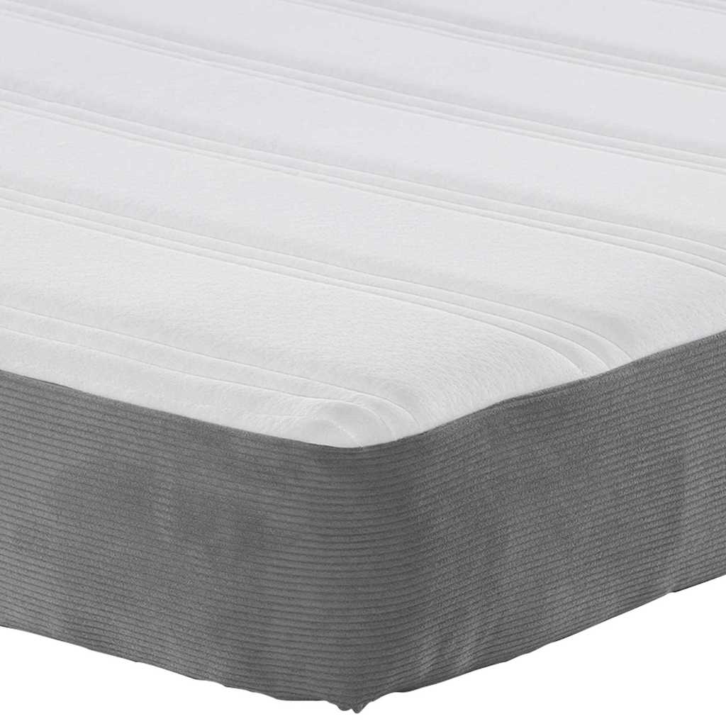 Colchão de Cama com colchão Cinzento-claro 120 x 200 cm tecido