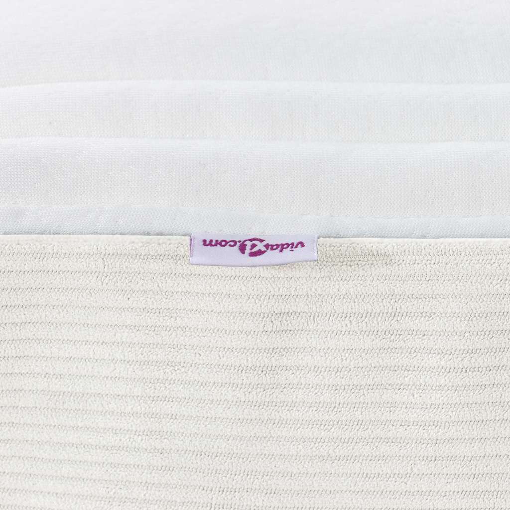 Colchão de Cama com colchão Creme 120 x 200 cm tecido