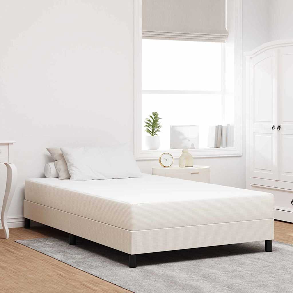 Colchão de Cama com colchão Creme 120 x 200 cm tecido