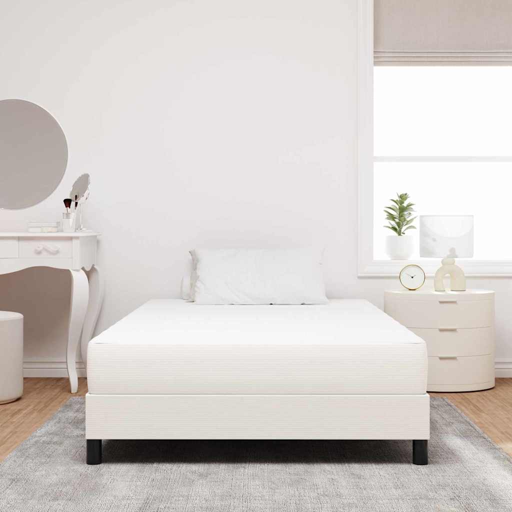 Colchão de Cama com colchão Creme 120 x 200 cm tecido