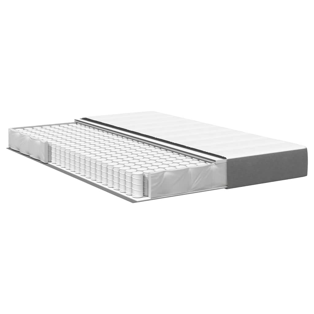 Colchão de Cama com colchão Cinzento-claro 140 x 190 cm tecido