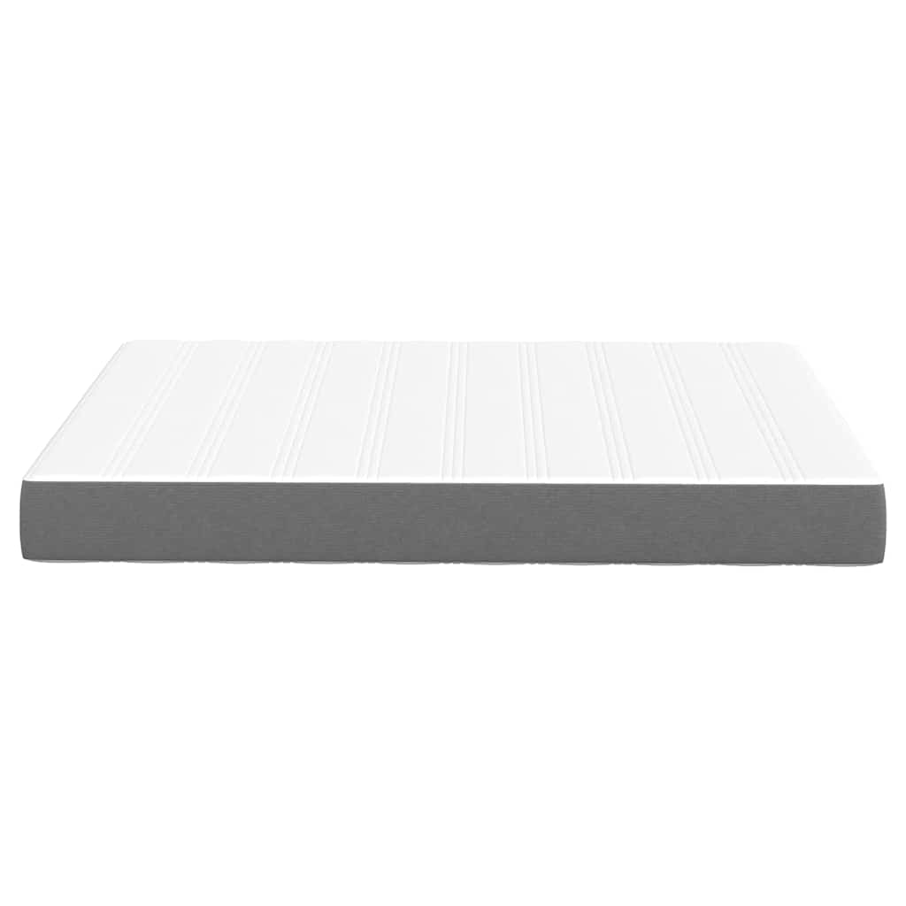 Colchão de Cama com colchão Cinzento-claro 140 x 190 cm tecido
