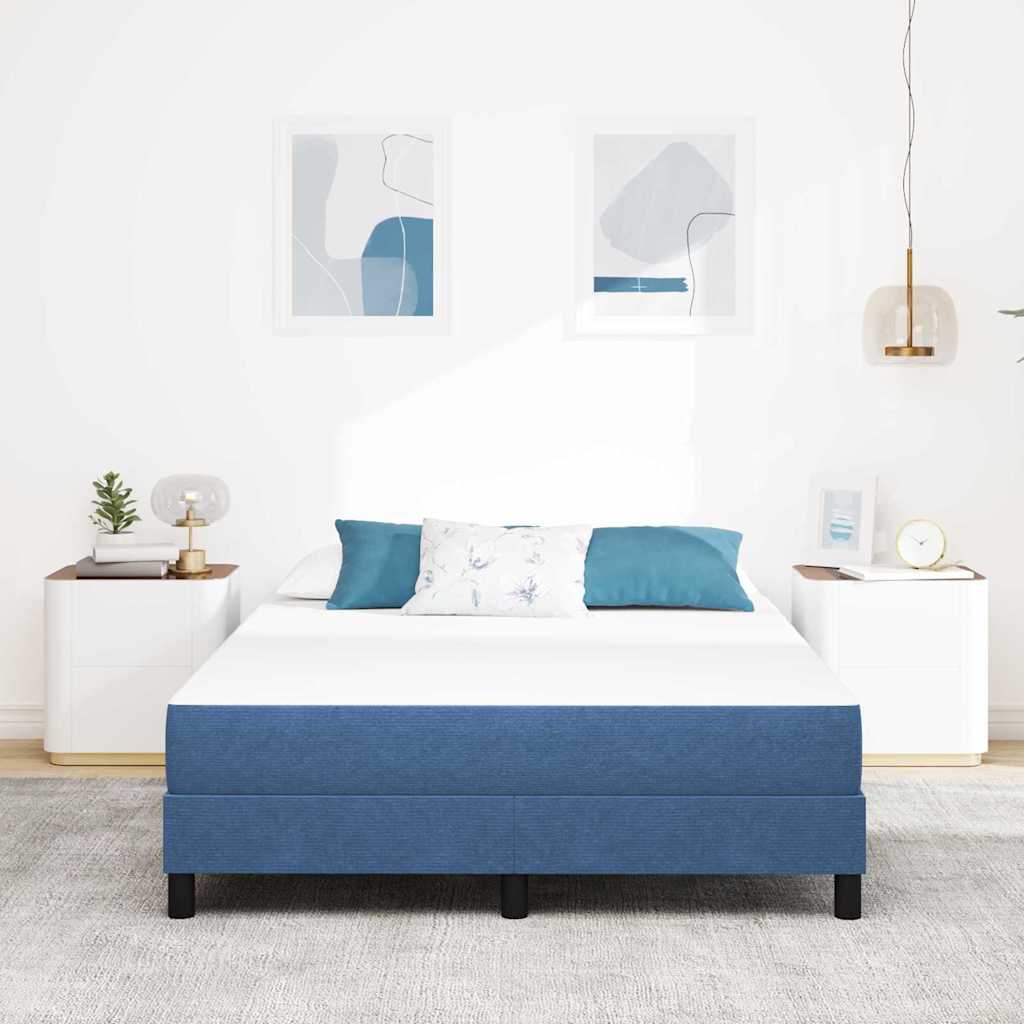 Colchão de Cama com colchão Azul 160 x 200 cm tecido