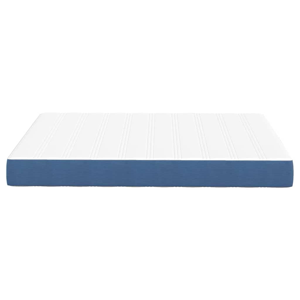 Colchão de Cama com colchão Azul 160 x 200 cm tecido