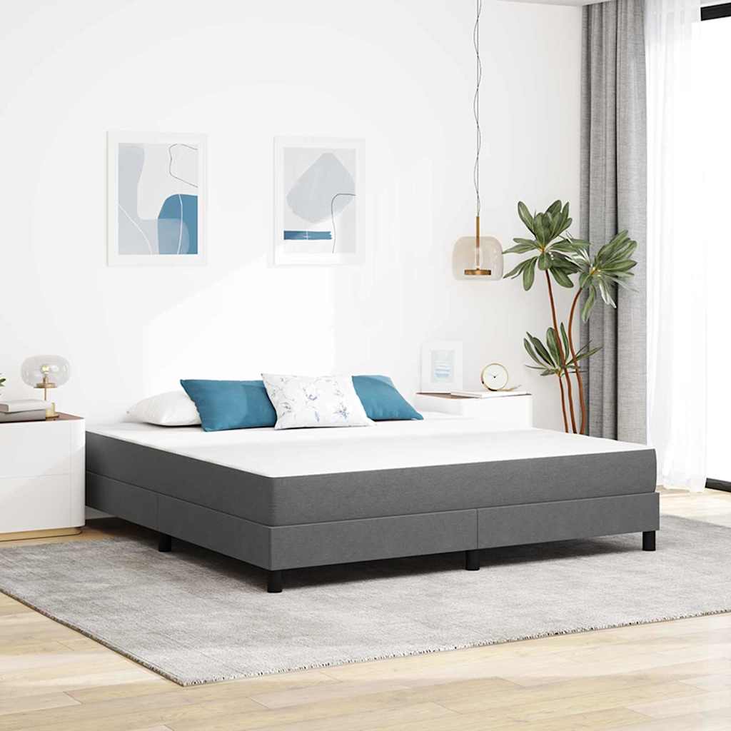 Colchão de Cama com colchão Cinzento-claro 180 x 200 cm tecido
