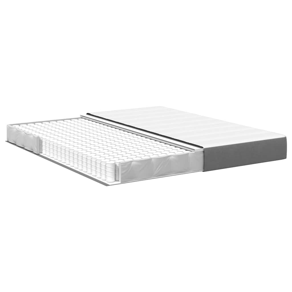 Colchão de Cama com colchão Cinzento-claro 180 x 200 cm tecido