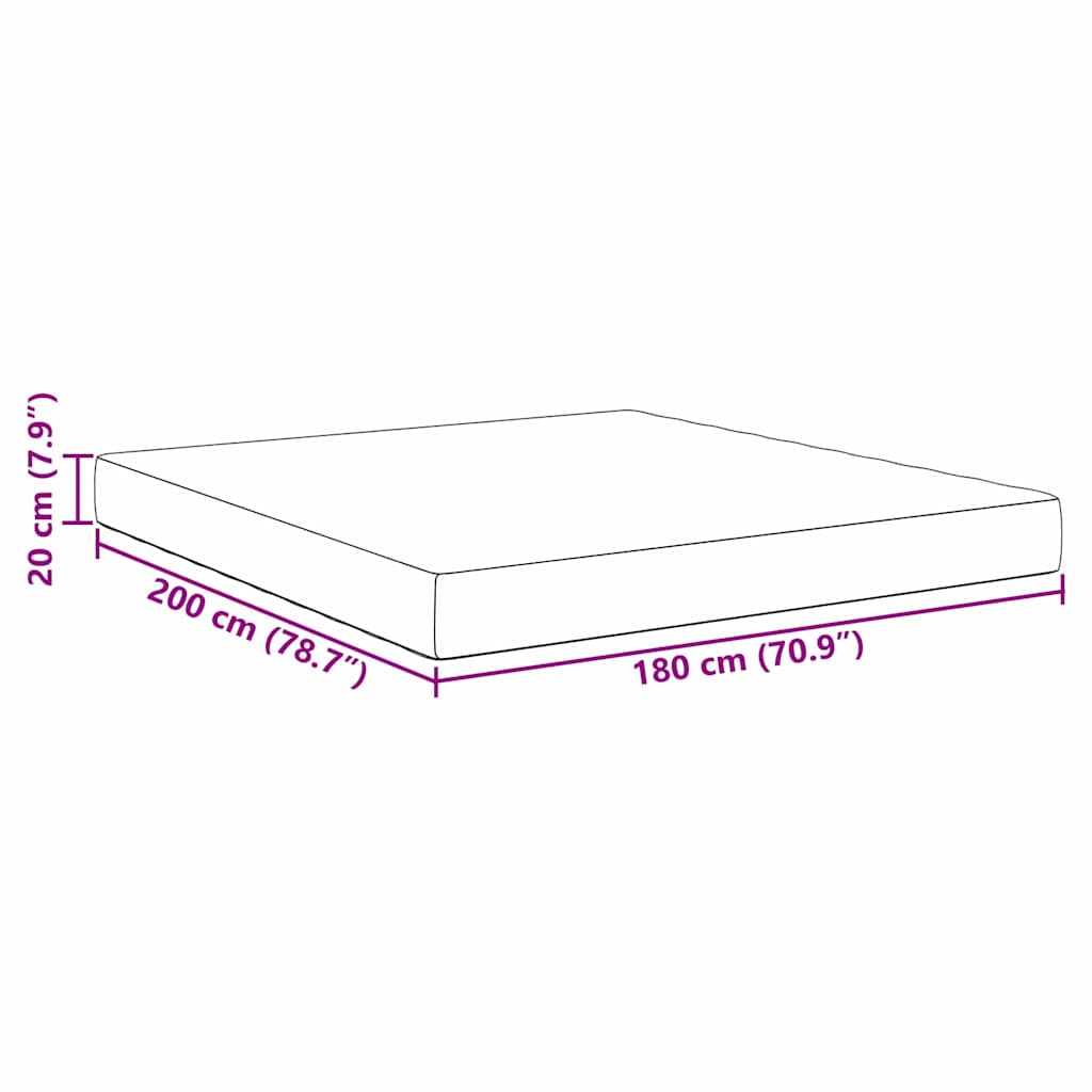 Colchão de Cama com colchão Cinzento-claro 180 x 200 cm tecido