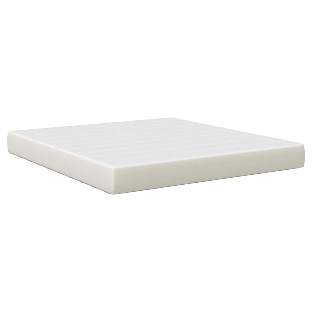 Colchão de Cama com colchão Creme 180 x 200 cm tecido