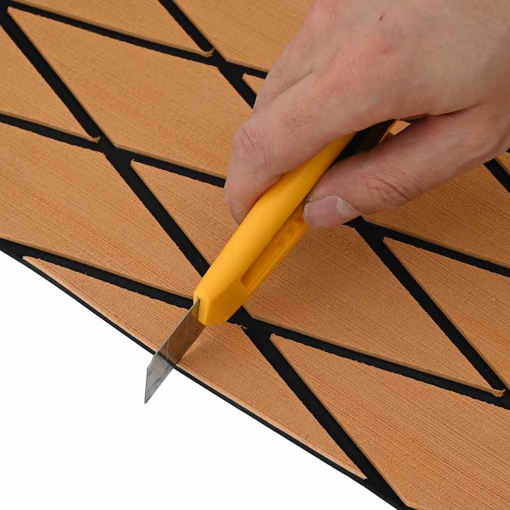 Piso de Barco Castanho e preto 190 x 70 cm Espuma EVA