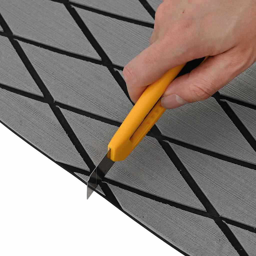 Piso de Barco cinzento claro e preto 190 x 70 cm Espuma EVA