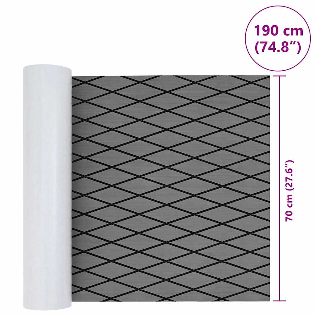 Piso de Barco cinzento claro e preto 190 x 70 cm Espuma EVA