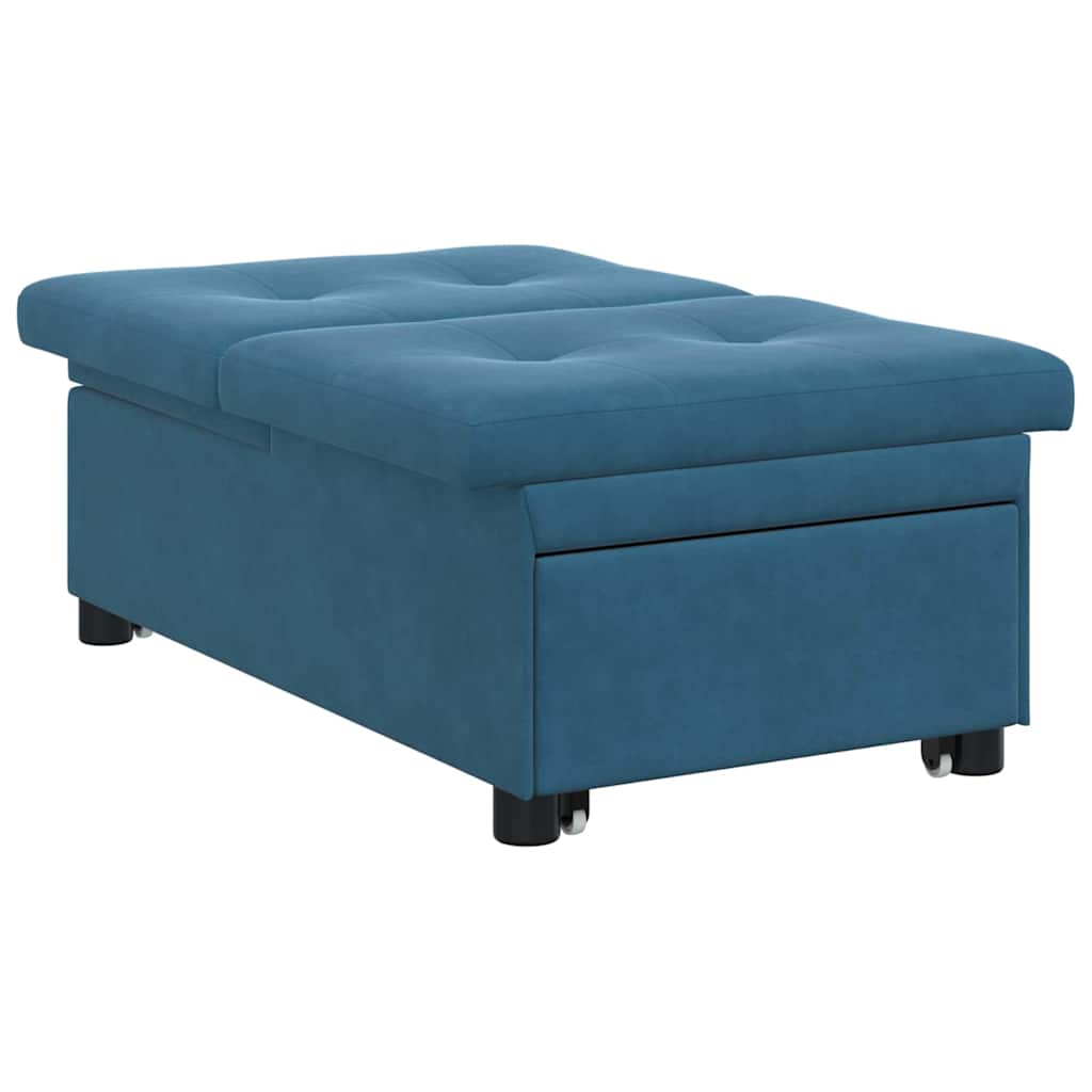 Sofá-Cama Azul 67 x 194 x 38 cm Veludo