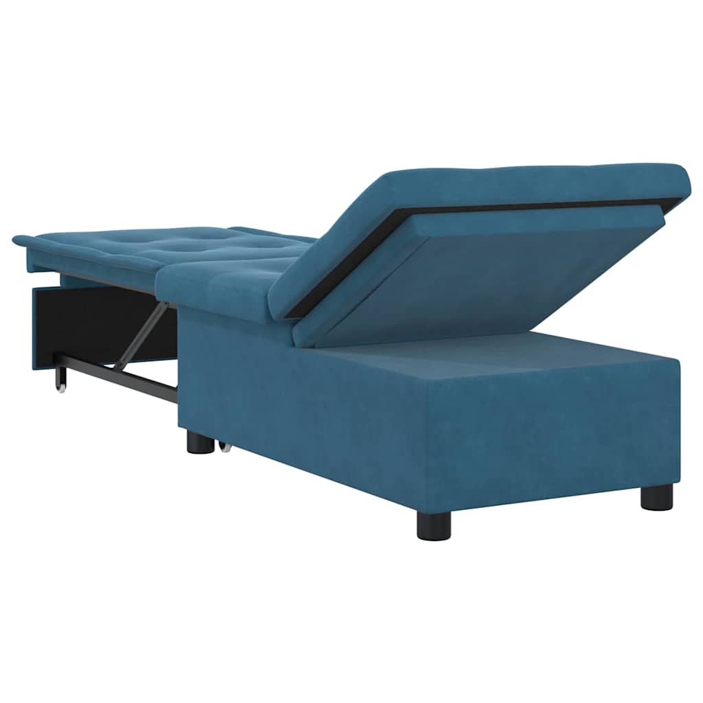 Sofá-Cama Azul 67 x 194 x 38 cm Veludo