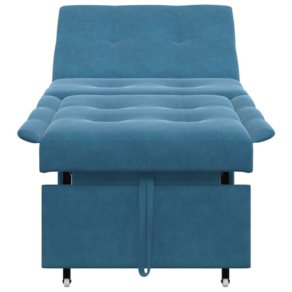 Sofá-Cama Azul 67 x 194 x 38 cm Veludo