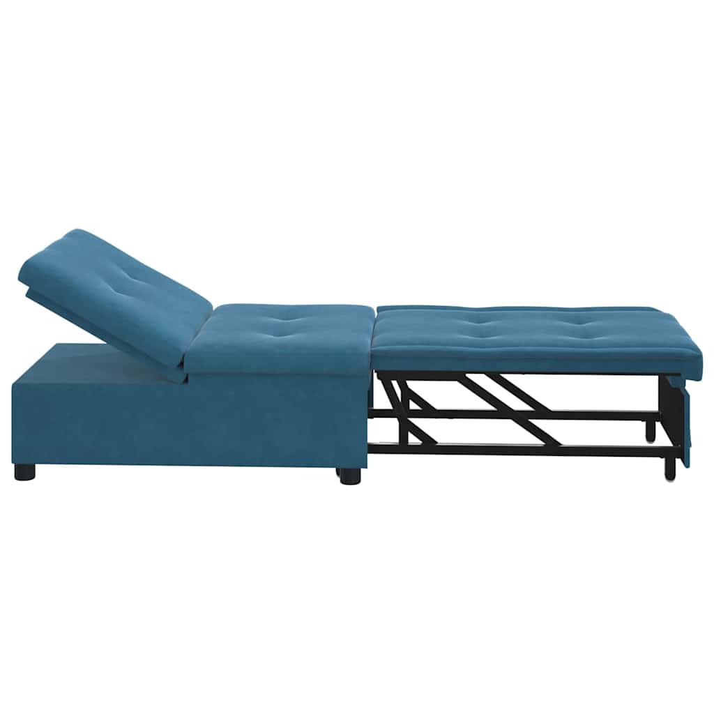Sofá-Cama Azul 67 x 194 x 38 cm Veludo