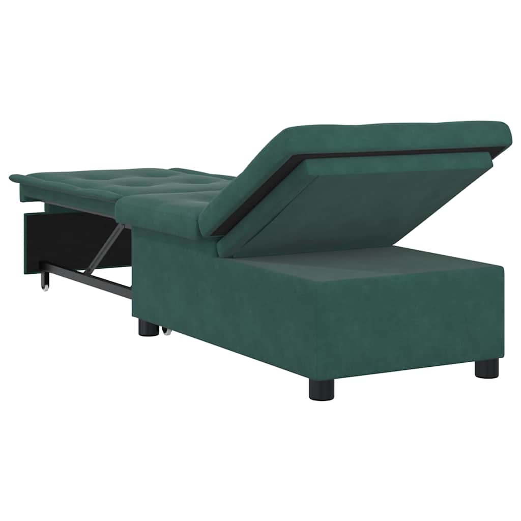 Sofá-Cama Verde-escuro 67 x 194 x 38 cm Veludo