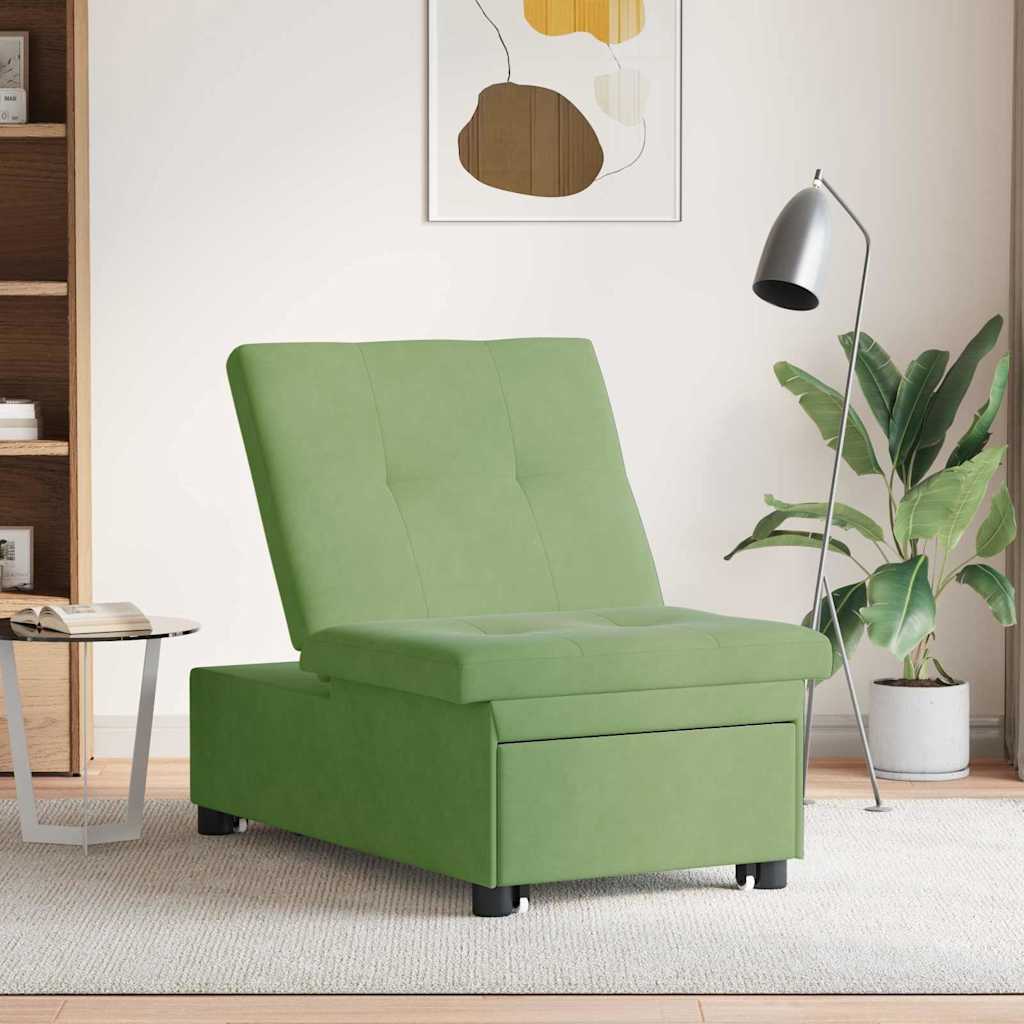 Sofá-Cama Verde claro 67 x 194 x 38 cm Veludo