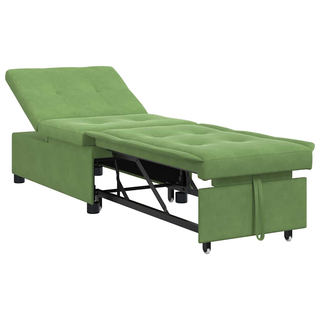Sofá-Cama Verde claro 67 x 194 x 38 cm Veludo
