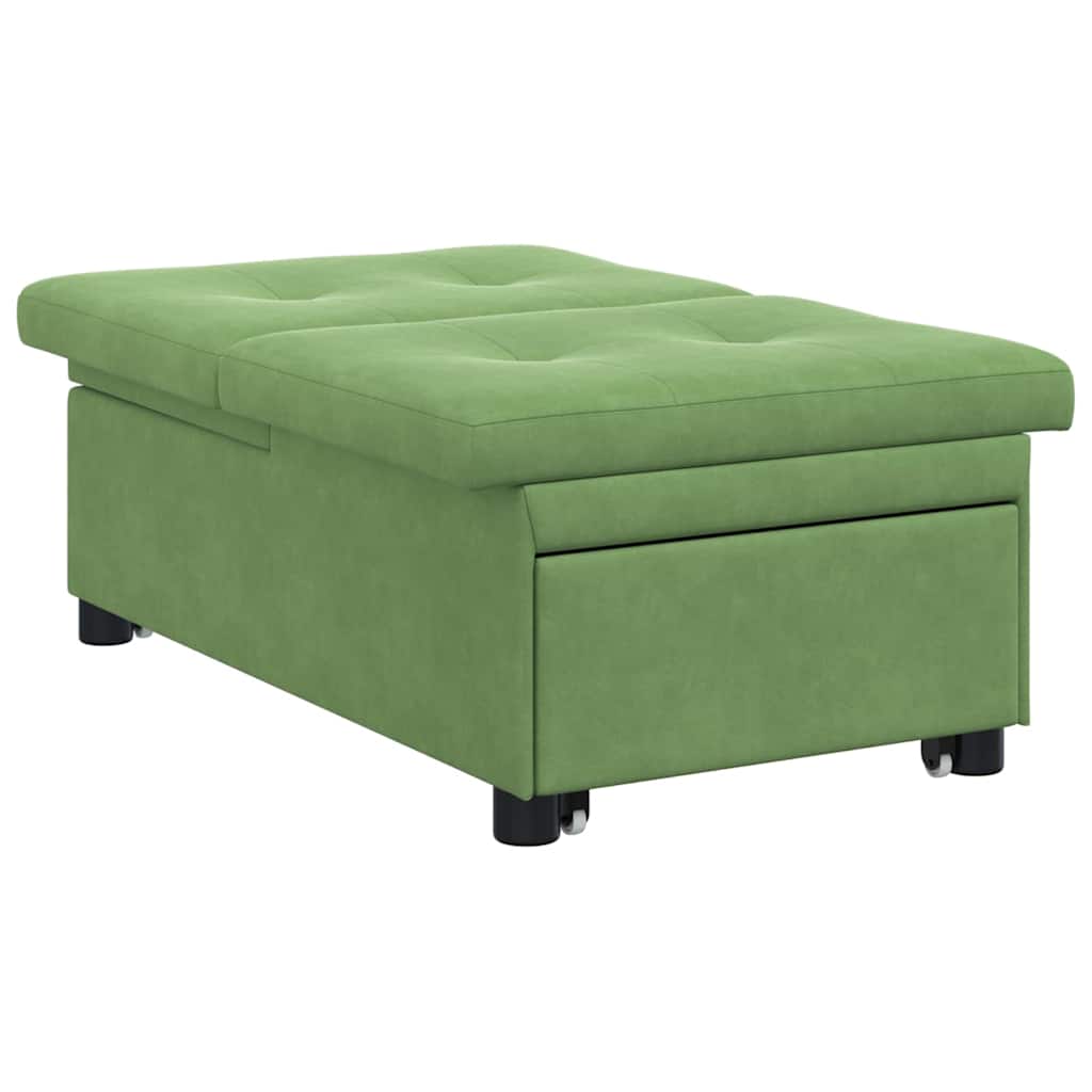Sofá-Cama Verde claro 67 x 194 x 38 cm Veludo