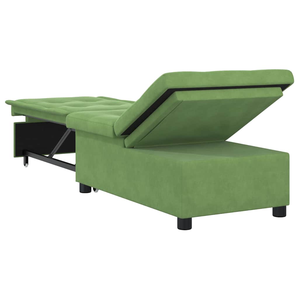 Sofá-Cama Verde claro 67 x 194 x 38 cm Veludo