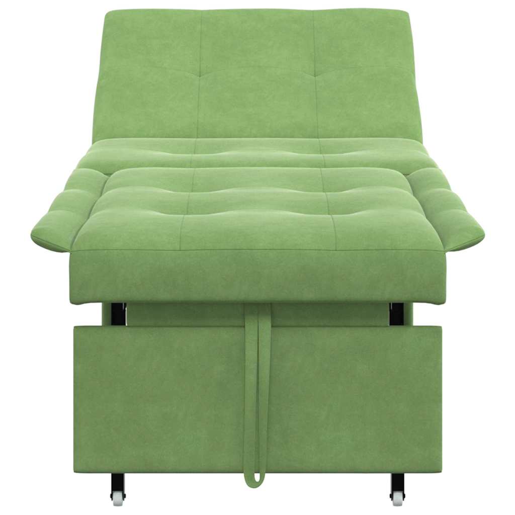 Sofá-Cama Verde claro 67 x 194 x 38 cm Veludo