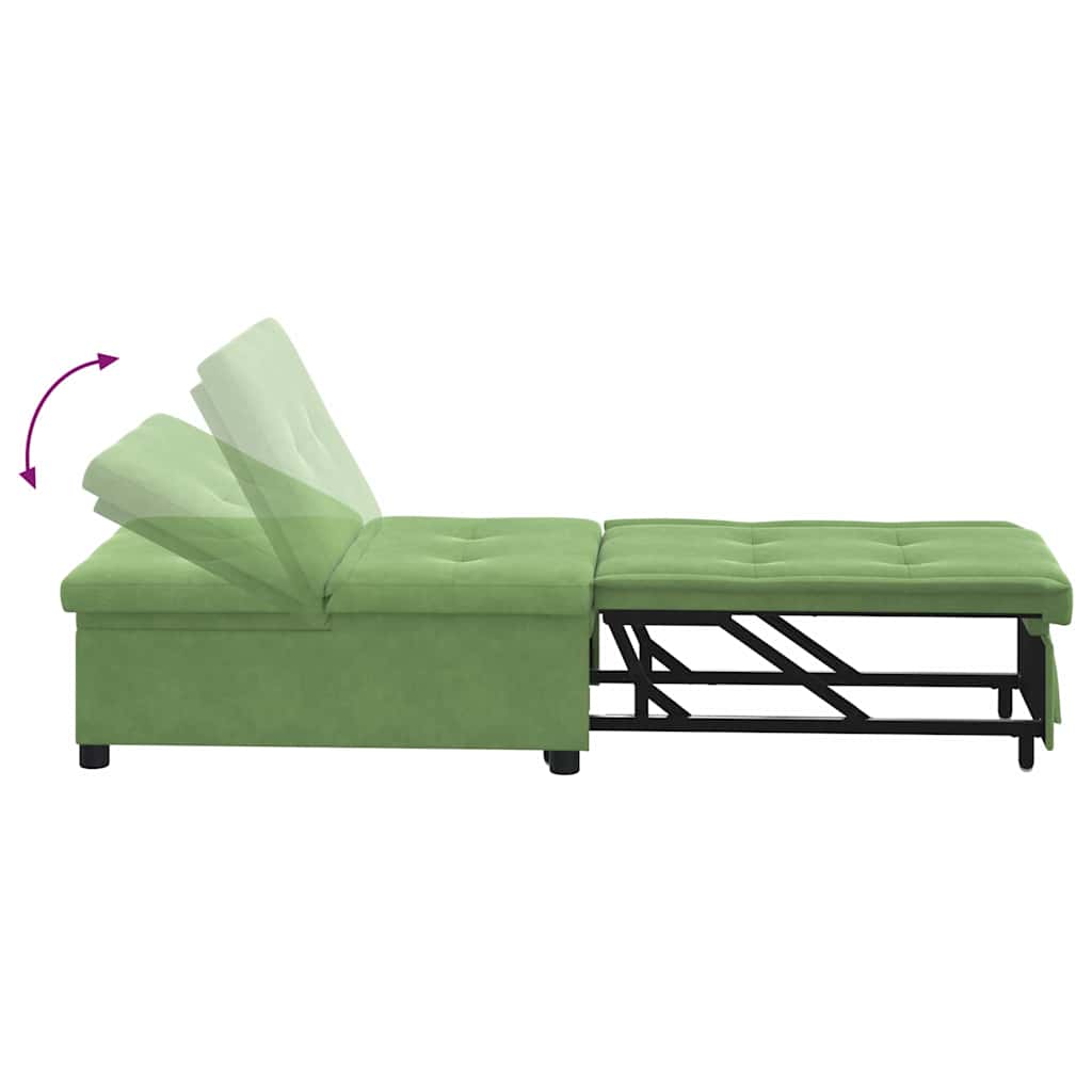 Sofá-Cama Verde claro 67 x 194 x 38 cm Veludo