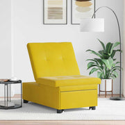Sofá-Cama Amarelo 67 x 194 x 38 cm Veludo
